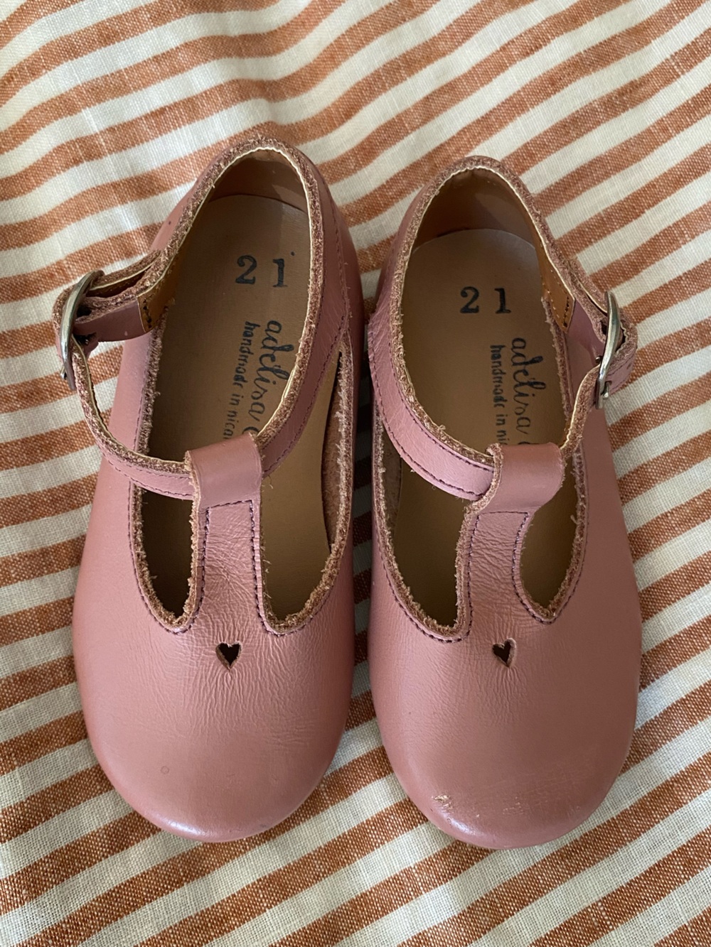 Adelisa & Co Maryjane leather shoe Pink T-Strap Dress Shoes 21